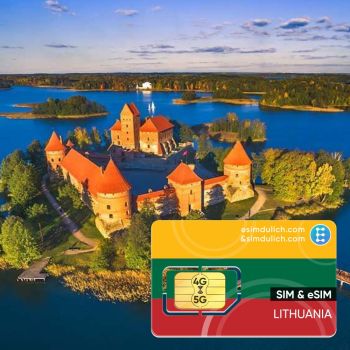 Sim Du Lịch Lithuania 15 Ngày Tốc Độ Cao 4G